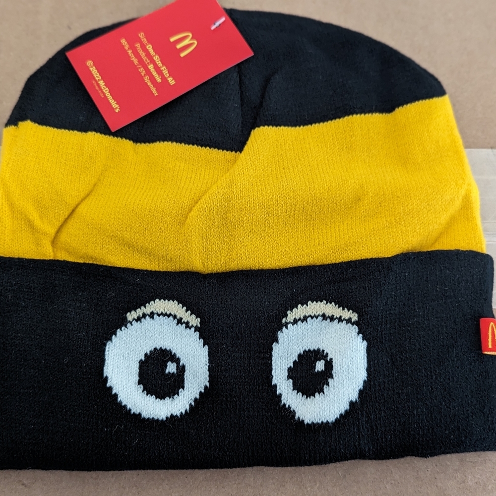 McDonalds MCD Limited Exclusive Hamburglar Beanie Hat Cap Streetwear NEW OS